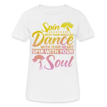 Danse avec ton cœur Flag Guard Gift - T-shirt respirant Femme - blanc - Devant - AI Model Female 172 dark (172cm)