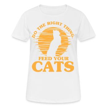 Katzenmama Katzeneltern Katzen Liebhaber Geschenk - Frauen T-Shirt atmungsaktiv - Weiß - Vorne - AI Model Female 172 dark (172cm)