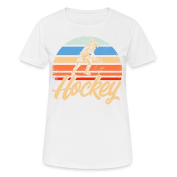 Hockey Field Hockey Gift - Women's Breathable T-Shirt - white - Front - AI Model Female 172 dark (172cm)