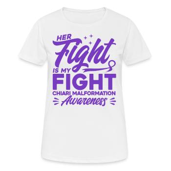 Chiari Malformati, survivant d’une malformation - T-shirt respirant Femme - blanc - Devant - AI Model Female 172 dark (172cm)