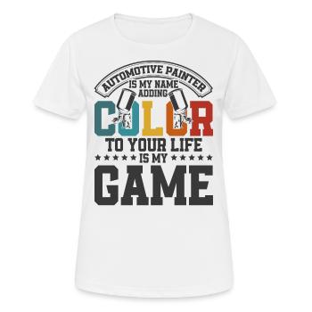 Brings Color to Your Life Car Paint Gift - Women's Breathable T-Shirt - white - Front - AI Model Female 172 dark (172cm)