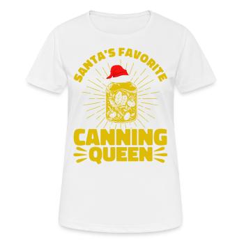 Le favori du Père Noël pour préserver la reine en conserve Geschen - T-shirt respirant Femme - blanc - Devant - AI Model Female 172 dark (172cm)