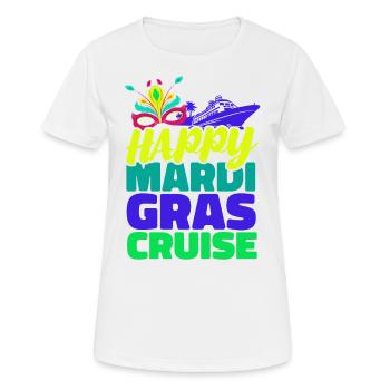 Bonne croisière Mardi Gras Mardi Gras Geschen - T-shirt respirant Femme - blanc - Devant - AI Model Female 172 dark (172cm)