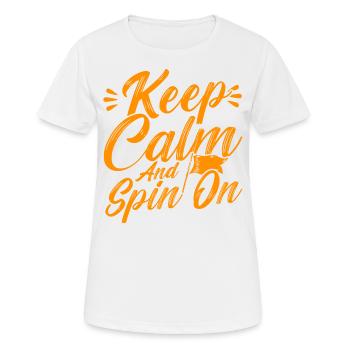Restez calme et continuez à tourner Garde de drapeau Geschen - T-shirt respirant Femme - blanc - Devant - AI Model Female 172 dark (172cm)