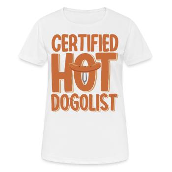 Certified Hot Dog Lovers Hot Dog Gift - Women's Breathable T-Shirt - white - Front - AI Model Female 172 dark (172cm)