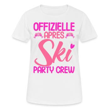 Apres Ski Offizielle Après Ski Party Crew Geschenk - Frauen T-Shirt atmungsaktiv - Weiß - Vorne - AI Model Female 172 dark (172cm)