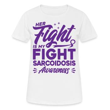Sarkoidose Überlebender Sarkoidose Unterstützung S - Frauen T-Shirt atmungsaktiv - Weiß - Vorne - AI Model Female 172 dark (172cm)