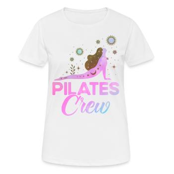 Cadeau Pilates Pilates Crew - T-shirt respirant Femme - blanc - Devant - AI Model Female 172 dark (172cm)