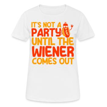 It's not a party until the hot dog gift - Women's Breathable T-Shirt - white - Front - AI Model Female 172 dark (172cm)