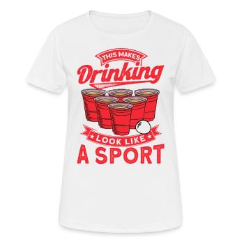 Beer Pong Champion Vous permet de boire comme un sport a - T-shirt respirant Femme - blanc - Devant - AI Model Female 172 dark (172cm)