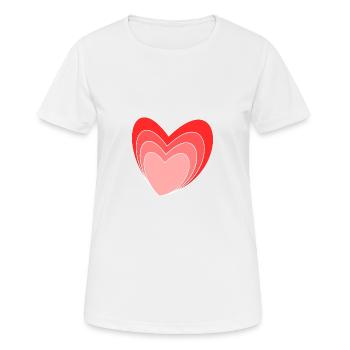VALENTINSTAG. ICH LIEBE DICH. ICH LIEBE DICH. LIEBE. LIEBE - Frauen T-Shirt atmungsaktiv - Weiß - Vorne - AI Model Female 172 dark (172cm)