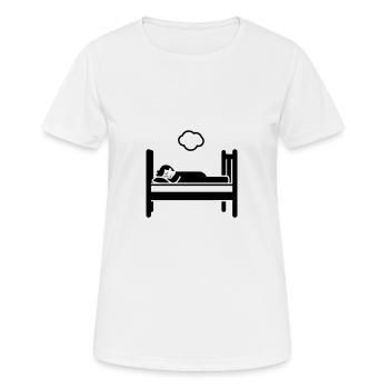 Lit de couchage - T-shirt respirant Femme - blanc - Devant - AI Model Female 172 dark (172cm)