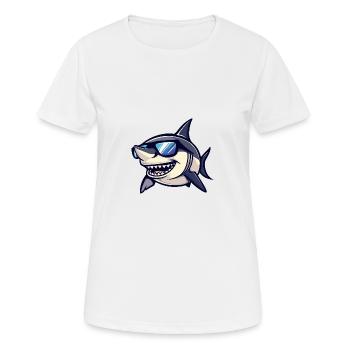 Hai Cool Bande Dessinée - T-shirt respirant Femme - blanc - Devant - AI Model Female 172 dark (172cm)