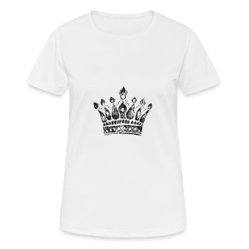 Symbole de la Couronne Royal - T-shirt respirant Femme - blanc - Devant - AI Model Female 172 dark (172cm)