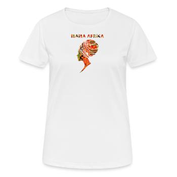 Mama Africa motifs africaines - T-shirt respirant Femme - blanc - Devant - AI Model Female 172 dark (172cm)