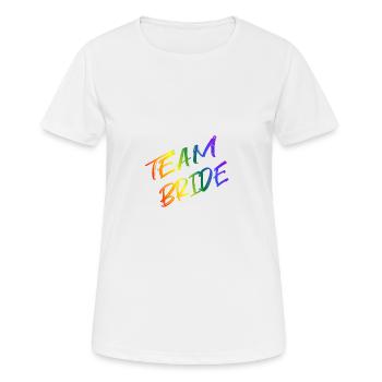 Team Bride - Women's Breathable T-Shirt - white - Front - AI Model Female 172 dark (172cm)