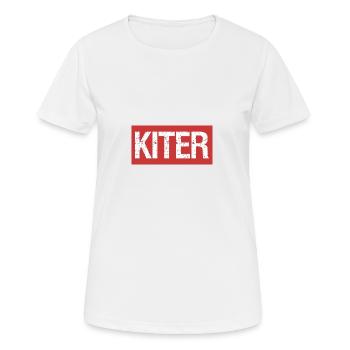 Kiter - Frauen T-Shirt atmungsaktiv - Weiß - Vorne - AI Model Female 172 dark (172cm)