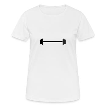 Haltère longue Barbell Gym 1c studio - T-shirt respirant Femme - blanc - Devant - AI Model Female 172 dark (172cm)