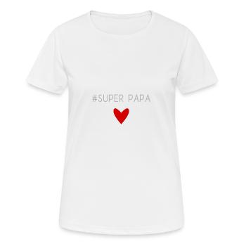 BONNE FÊTE PAPA. PAPA. FÊTE DES PÈRES. BONNE FÊTE - T-shirt respirant Femme - blanc - Devant - AI Model Female 172 dark (172cm)