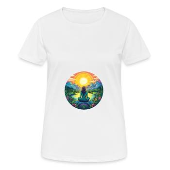 Méditation - T-shirt respirant Femme - blanc - Devant - AI Model Female 172 dark (172cm)
