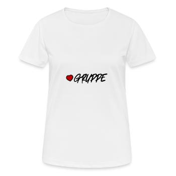 Groupe de cardiologie - T-shirt respirant Femme - blanc - Devant - AI Model Female 172 dark (172cm)
