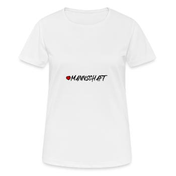 Mannschaft Herz - Frauen T-Shirt atmungsaktiv - Weiß - Vorne - AI Model Female 172 dark (172cm)