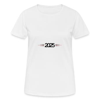 2025 Accident vasculaire cérébral - T-shirt respirant Femme - blanc - Devant - AI Model Female 172 dark (172cm)