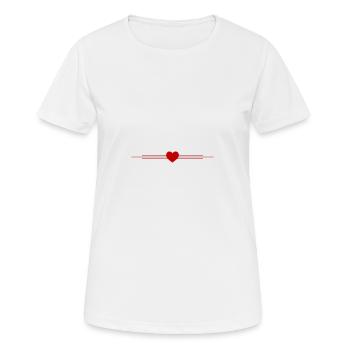 Heart Line - Women's Breathable T-Shirt - white - Front - AI Model Female 172 dark (172cm)