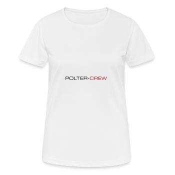 Polter Crew - Frauen T-Shirt atmungsaktiv - Weiß - Vorne - AI Model Female 172 dark (172cm)