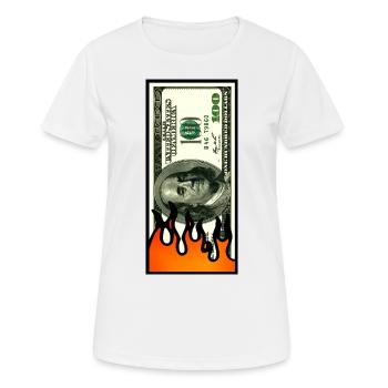 Geld Bargeld - Frauen T-Shirt atmungsaktiv - Weiß - Vorne - AI Model Female 172 dark (172cm)