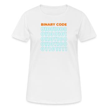 Binary code - Women's Breathable T-Shirt - white - Front - AI Model Female 172 dark (172cm)