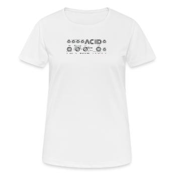 Acid Bassline - Women's Breathable T-Shirt - white - Front - AI Model Female 172 dark (172cm)