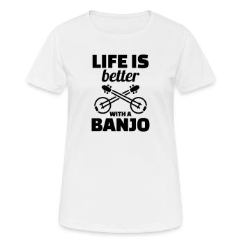 banjo - T-shirt respirant Femme - blanc - Devant - AI Model Female 172 dark (172cm)