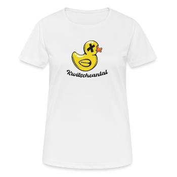 Kwitscheantal - Frauen T-Shirt atmungsaktiv - Weiß - Vorne - AI Model Female 172 dark (172cm)
