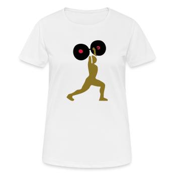 weight lifting - Women's Breathable T-Shirt - white - Front - AI Model Female 172 dark (172cm)