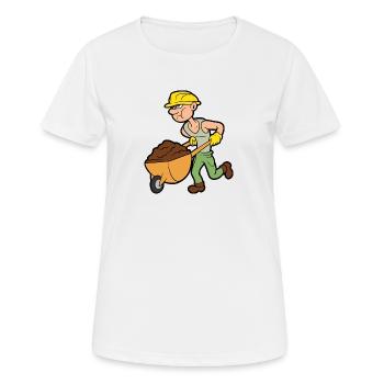 Construction company Construction company Construction workers - Women's Breathable T-Shirt - white - Front - AI Model Female 172 dark (172cm)