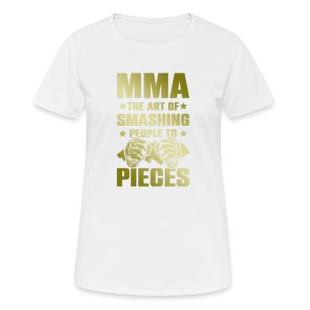 Mma Arts académiques mixtes - T-shirt respirant Femme - blanc - Devant - AI Model Female 172 dark (172cm)