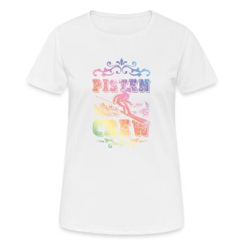 Pisten Crew - Frauen T-Shirt atmungsaktiv - Weiß - Vorne - AI Model Female 172 dark (172cm)