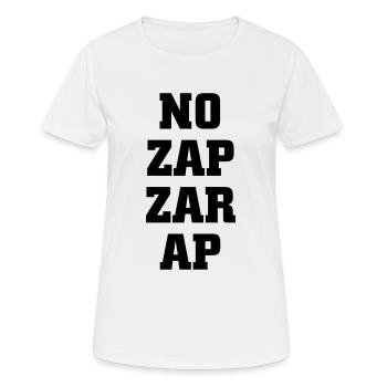 No zapzarap - Frauen T-Shirt atmungsaktiv - Weiß - Vorne - AI Model Female 172 dark (172cm)