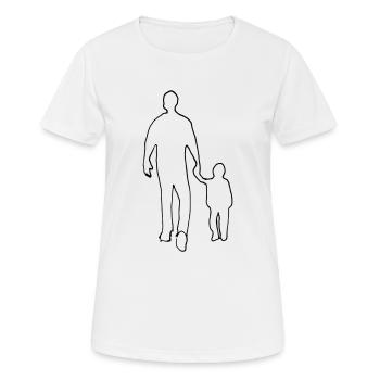 Père et fils 1 - T-shirt respirant Femme - blanc - Devant - AI Model Female 172 dark (172cm)