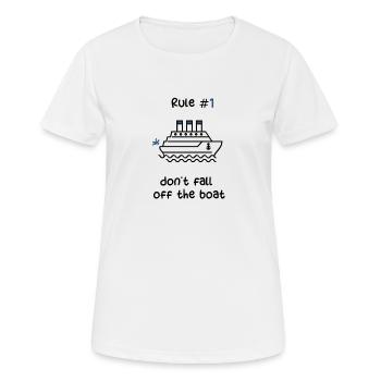 KREUZFAHRTSCHIFF - SCHWARZ-BLAUES KREUZFAHRTSCHIFF - Frauen T-Shirt atmungsaktiv - Weiß - Vorne - AI Model Female 172 dark (172cm)