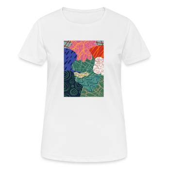 Kunstzeichen - Frauen T-Shirt atmungsaktiv - Weiß - Vorne - AI Model Female 172 dark (172cm)
