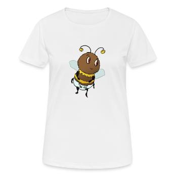 Baby-Hummel mit Windel - Frauen T-Shirt atmungsaktiv - Weiß - Vorne - AI Model Female 172 dark (172cm)