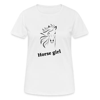 Horse Girl - T-shirt respirant Femme - blanc - Devant - AI Model Female 172 dark (172cm)