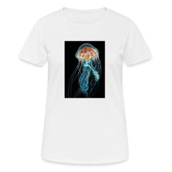 Méduse mystérieuse - T-shirt respirant Femme - blanc - Devant - AI Model Female 172 dark (172cm)