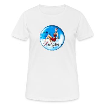 München life style party people gift - Frauen T-Shirt atmungsaktiv - Weiß - Vorne - AI Model Female 172 dark (172cm)