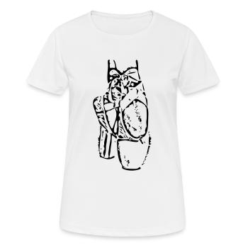 Chaussures de ballet en dentelle - T-shirt respirant Femme - blanc - Devant - AI Model Female 172 dark (172cm)