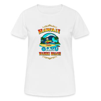 Hawaii Surfer - Women's Breathable T-Shirt - white - Front - AI Model Female 172 dark (172cm)