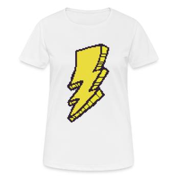 Pixel-Art Lightning - T-shirt respirant Femme - blanc - Devant - AI Model Female 172 dark (172cm)