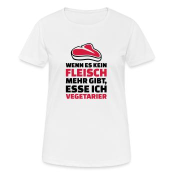 Fleisch - Frauen T-Shirt atmungsaktiv - Weiß - Vorne - AI Model Female 172 dark (172cm)